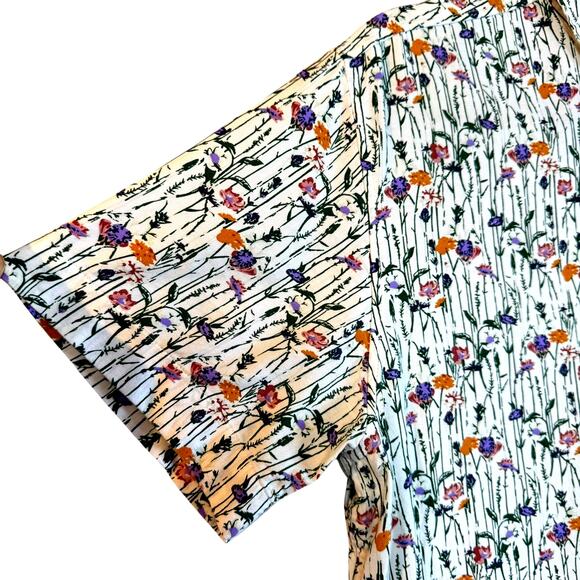 Selected Homme Floral Men Shirt Size L Short Sleeves Organic Cotton /Viscose - Picture 8 of 12